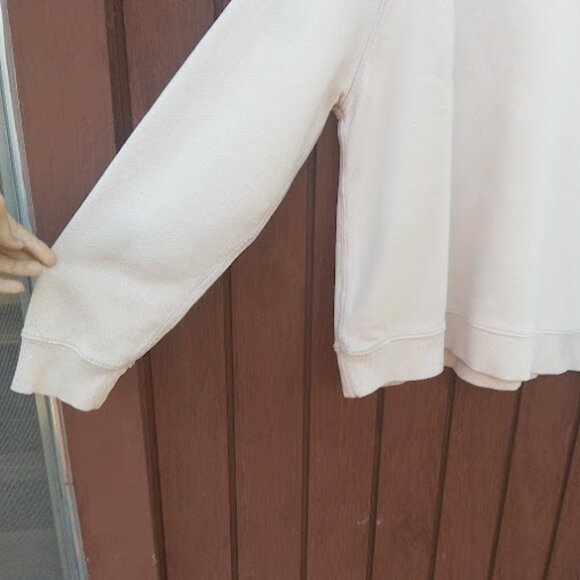 JENNI KAYNE | Saturday Sand Beige French Terry Pullover Raglan Sleeve Sweater M - Picture 5 of 16